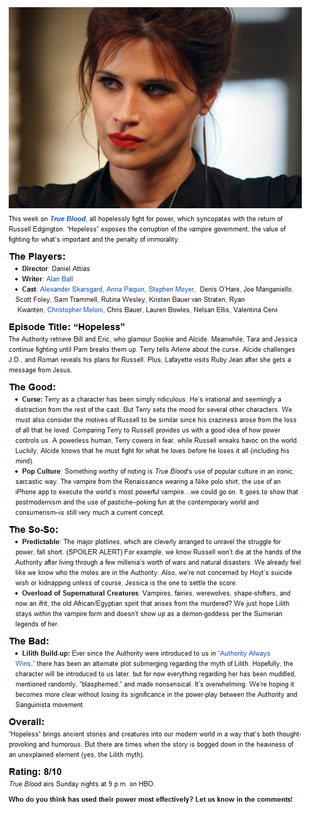 TV Review: True Blood: Hopeless (5.6)